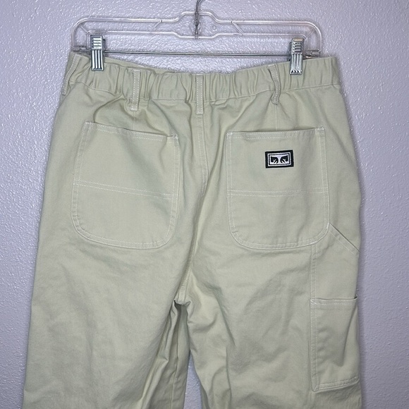 OBEY Women's Brighton Crop Carpenter Pant In Cucumber Size 30 - Picture 5 of 7